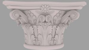 Modelo 3d - Capitel corintio